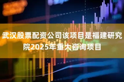 武汉股票配资公司该项目是福建研究院2025年重大咨询项目